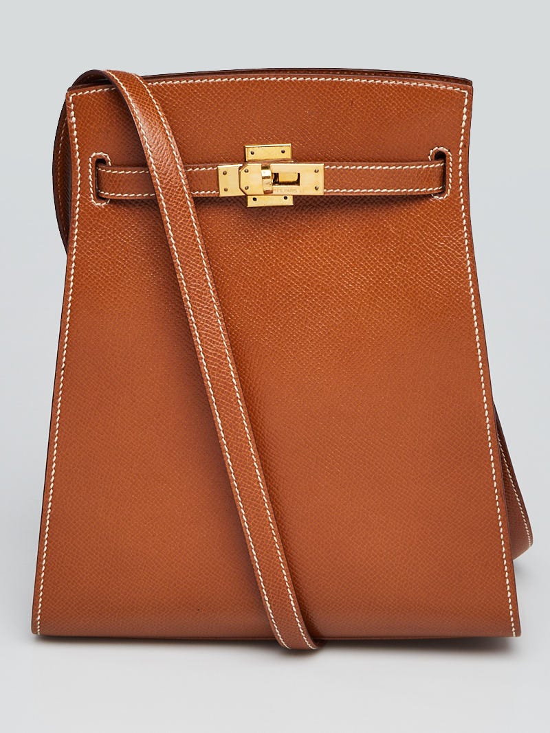 Hermes Gold Courchevel Leather Gold Plated Kelly Sport PM Bag - Yoogi's  Closet