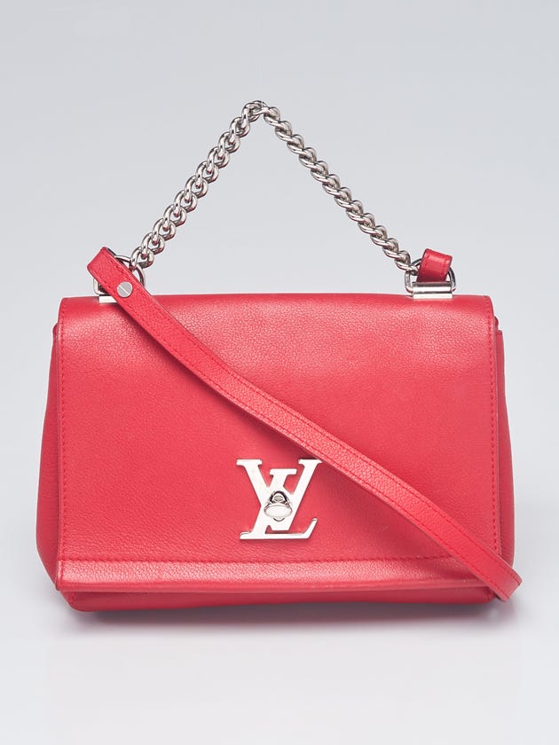Louis Vuitton Rubis Pebbled Leather Lockme II BB