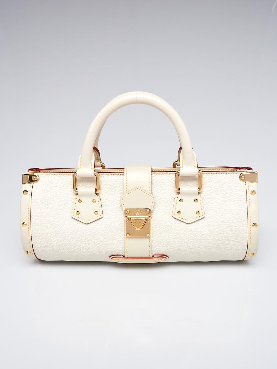 Louis Vuitton White Suhali Leather L'Epanoui PM Bag - Yoogi's Closet
