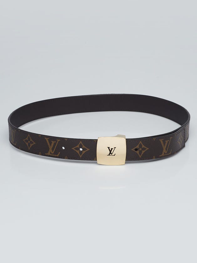 Louis Vuitton Monogram Canvas LV Cut Belt Size 80/32