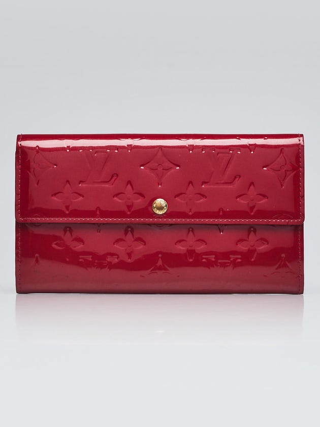Louis Vuitton Red Monogram Vernis Sarah Wallet