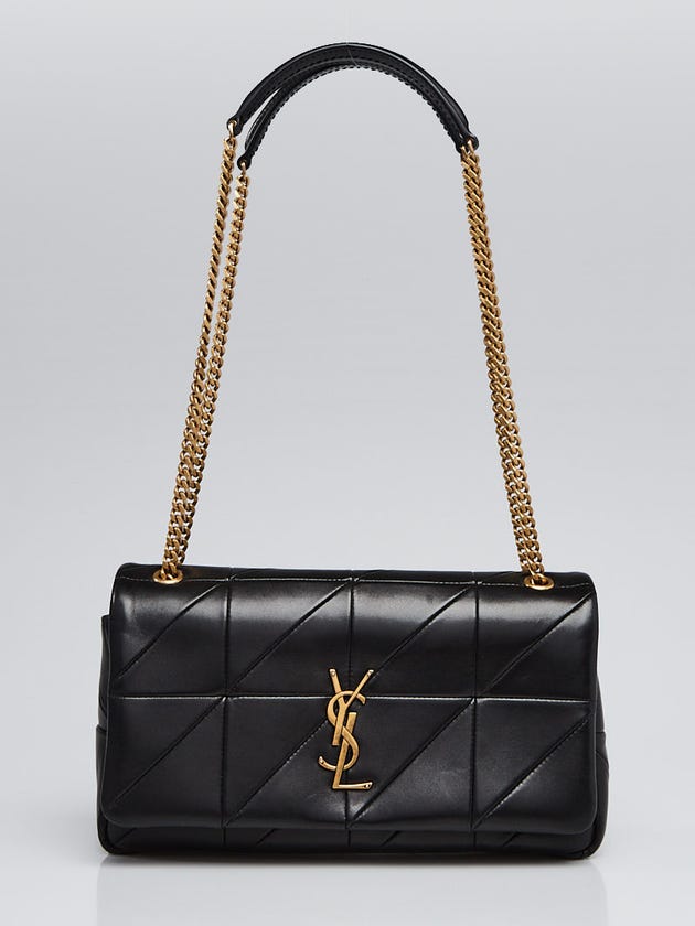 Yves Saint Laurent Black Lambskin Leather Medium Jamie Bag