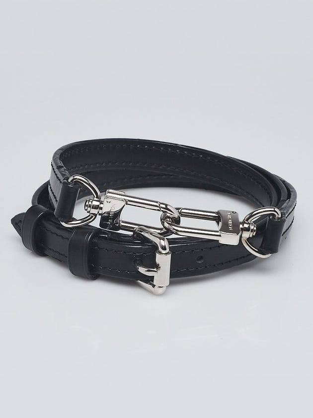 Louis Vuitton 12mm Black Leather Adjustable Strap