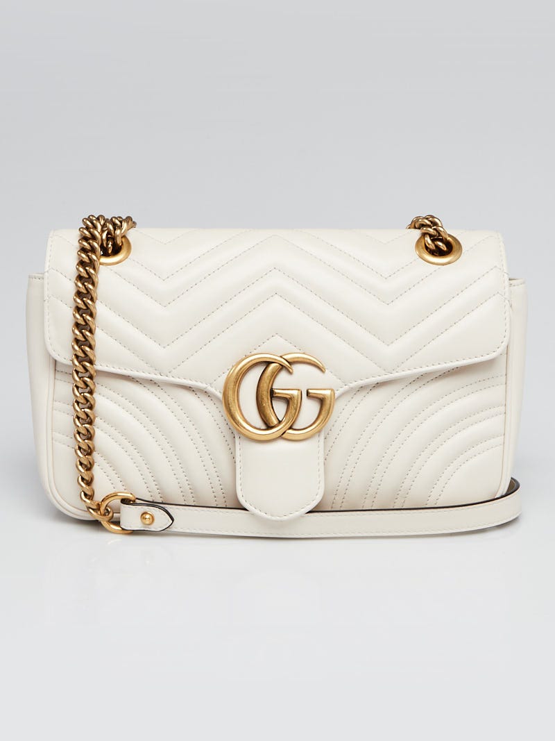 White gucci quilted on sale bag