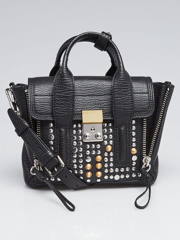 3.1 Phillip Lim Black Studded Leather Mini Pashli Bag