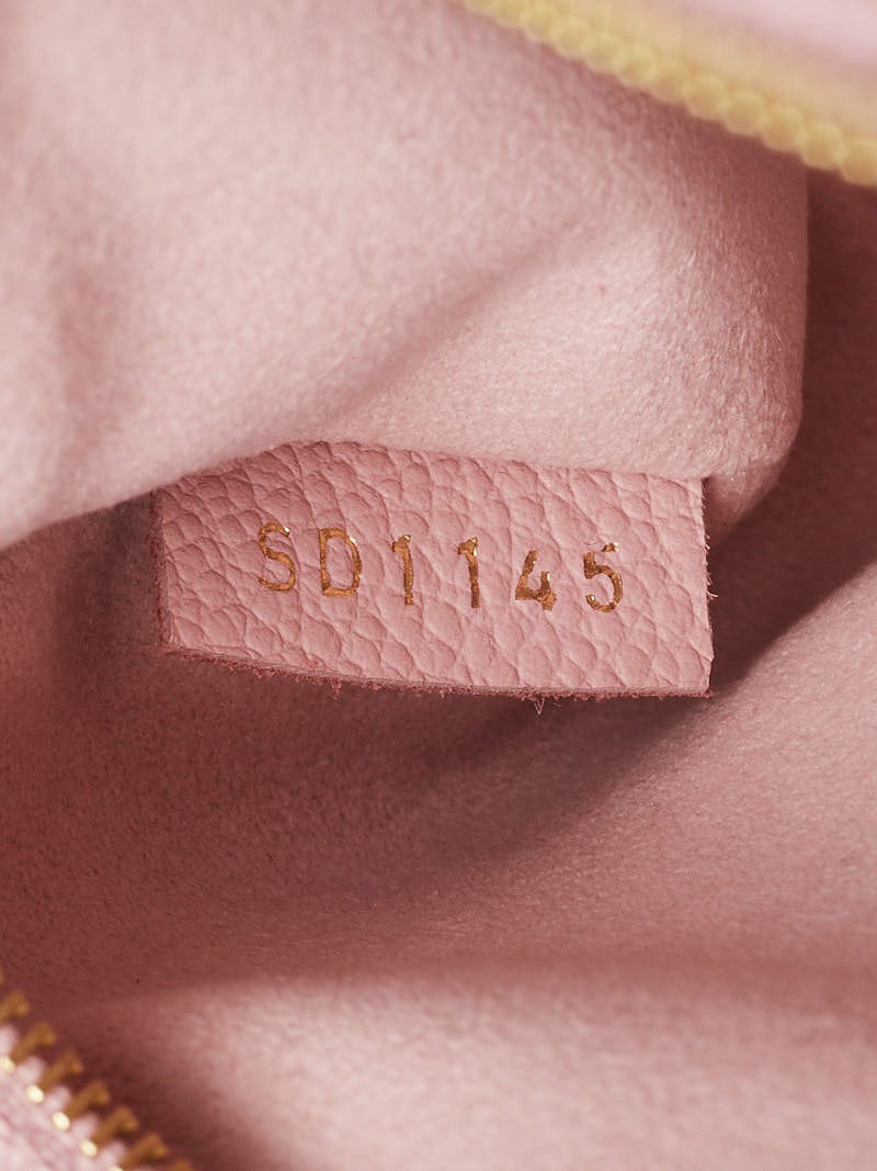Authentic Louis Vuitton Pink Monogram Empreinte Leather Rosalie