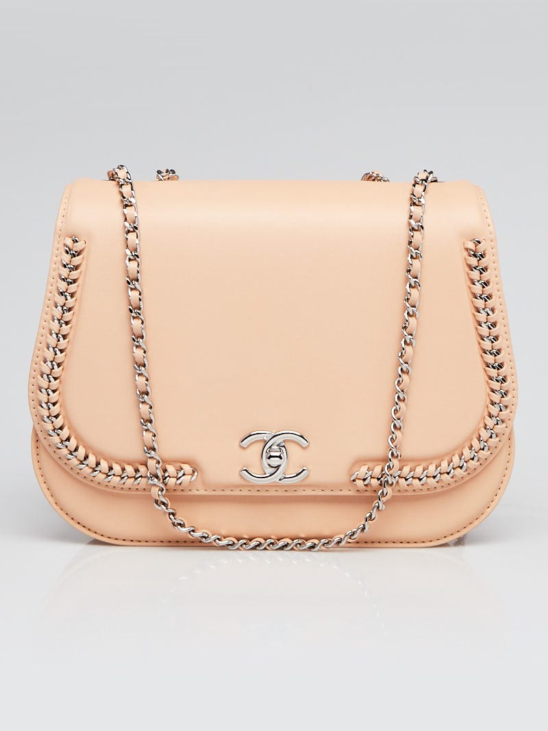 Chanel Light Beige Calfskin Leather Braided Chic Medium Flap Bag - Yoogi's  Closet