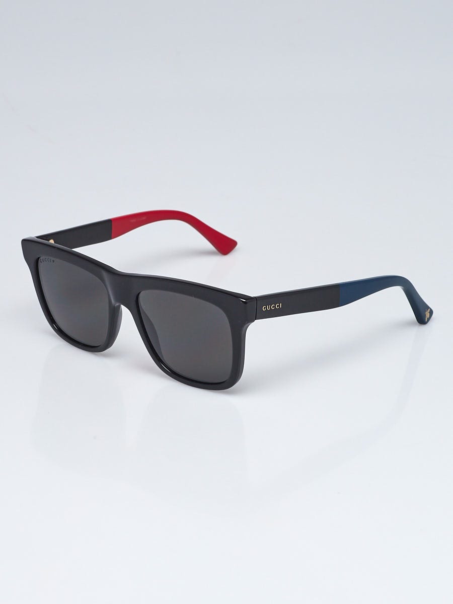 Reklame tryk Stereotype Gucci Black Acetate Frame Tinted Bee Sunglasses - GG0158S - Yoogi's Closet