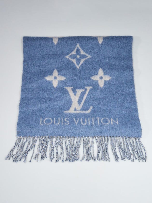 Louis Vuitton Denim Blue Cashmere Reykjavik Scarf