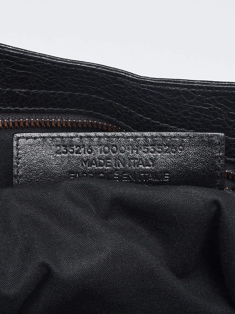 Balenciaga Black Lambskin Leather Motorcycle Velo Bag