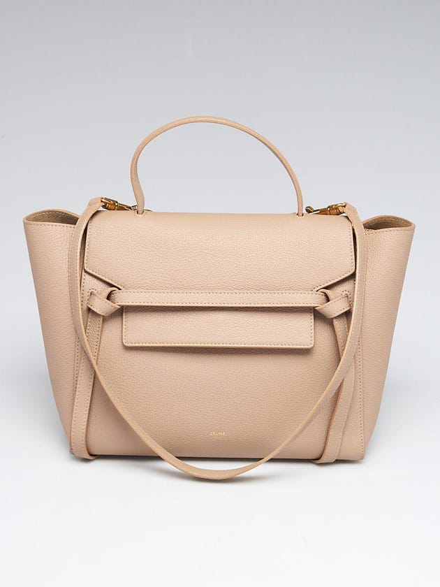 Celine Light Beige Grained Calfskin Leather Mini Belt Bag