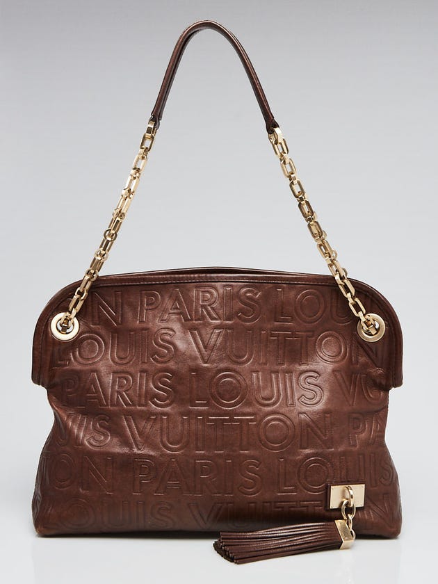 Louis Vuitton Limited Edition Chocolate Leather Paris Souple Wish Bag