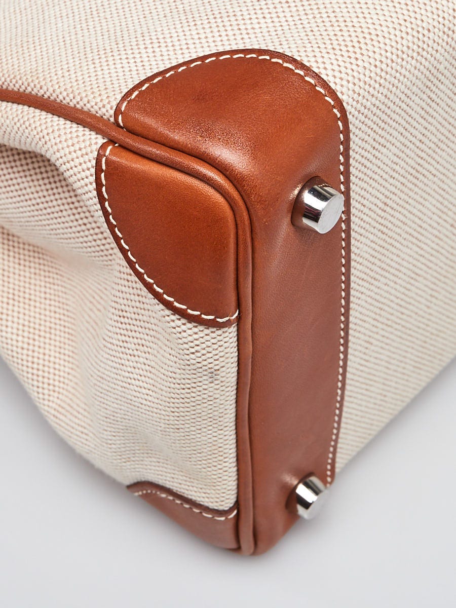 Hermes Birkin 30 Bag Toile / Barenia Leather Palladium w/ Crinoline Bag  Charm at 1stDibs