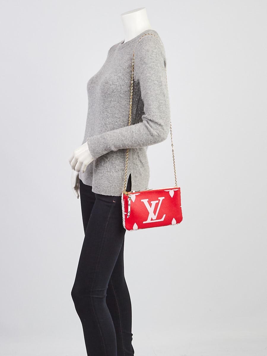 Louis Vuitton Red/Pink Monogram Giant Canvas Pochette Double
