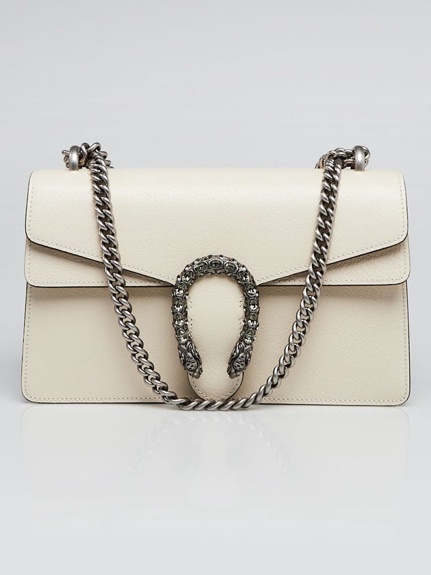 Gucci White Leather Dionysus Small Shoulder Bag