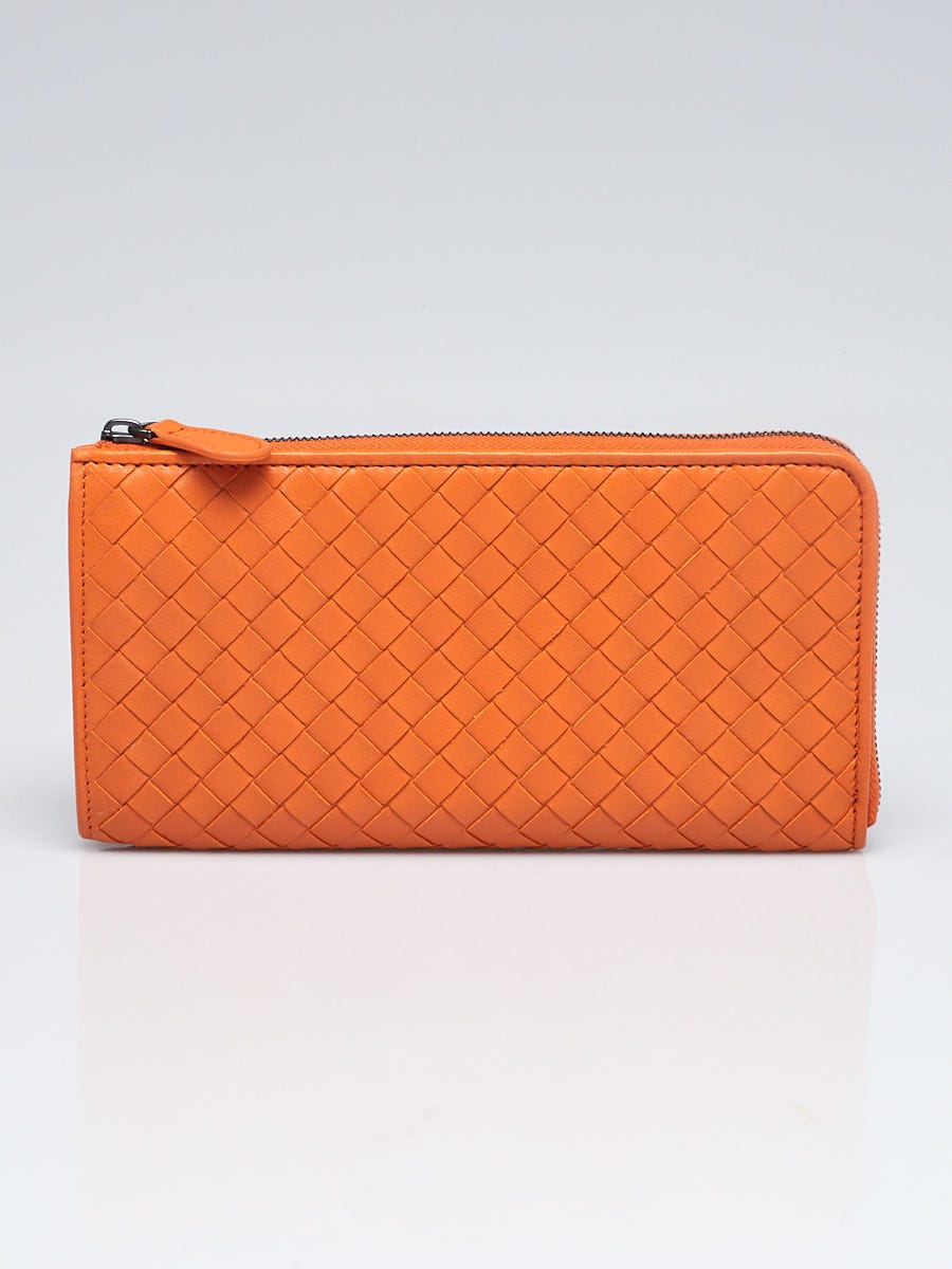折りたたみ財布 BOTTEGA VENETA   wallet in woven nappa BOTTEGA VENETA Nappa Intrecciato Zip Around Wallet Khaki