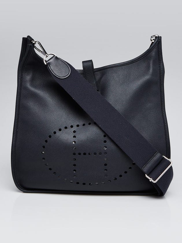 Hermes Indigo Epsom Leather Evelyne III GM Bag