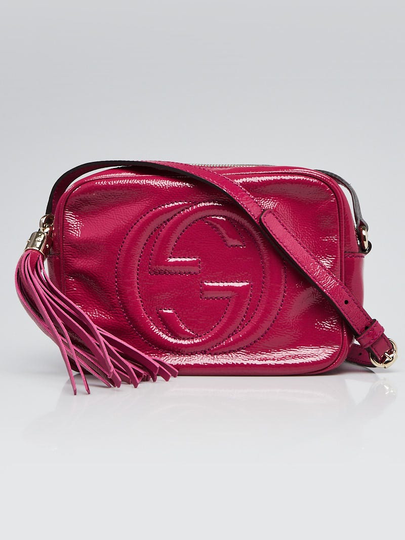 Gucci Soho Patent Leather Disco Bag in Pink