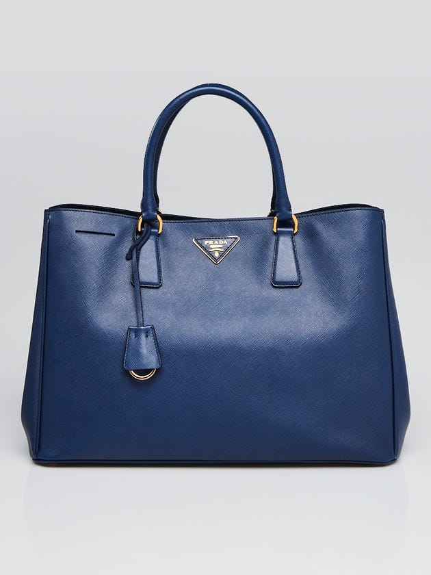 Prada Bluette Saffiano Lux Leather Large Tote Bag BN1844