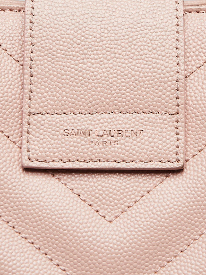 Yves Saint Laurent ピンク ポンチョ YSL サンローラン レザー ロング フラップ ウォレット 長財布