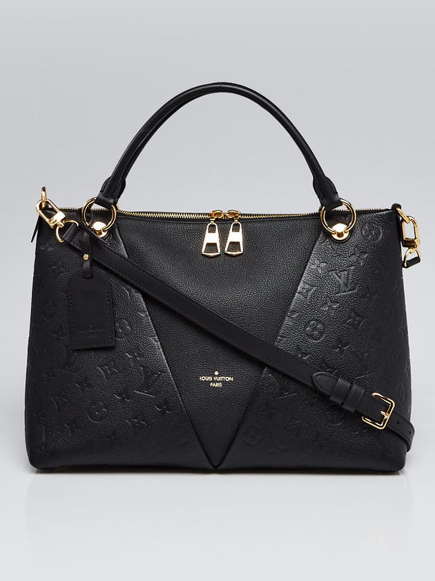 Louis Vuitton Black Monogram Empreinte Leather V MM Tote Bag