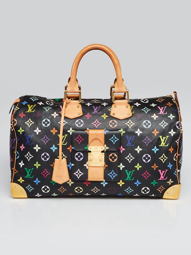 Louis Vuitton Black Monogram Multicolore Speedy 40 Bag