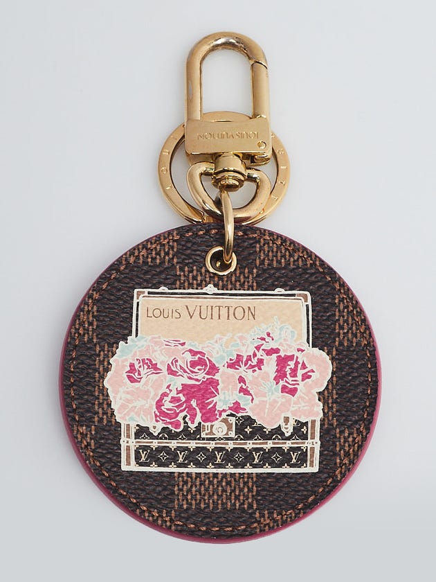 Louis Vuitton Damier Canvas Illustre Posies Key Holder and Bag Charm