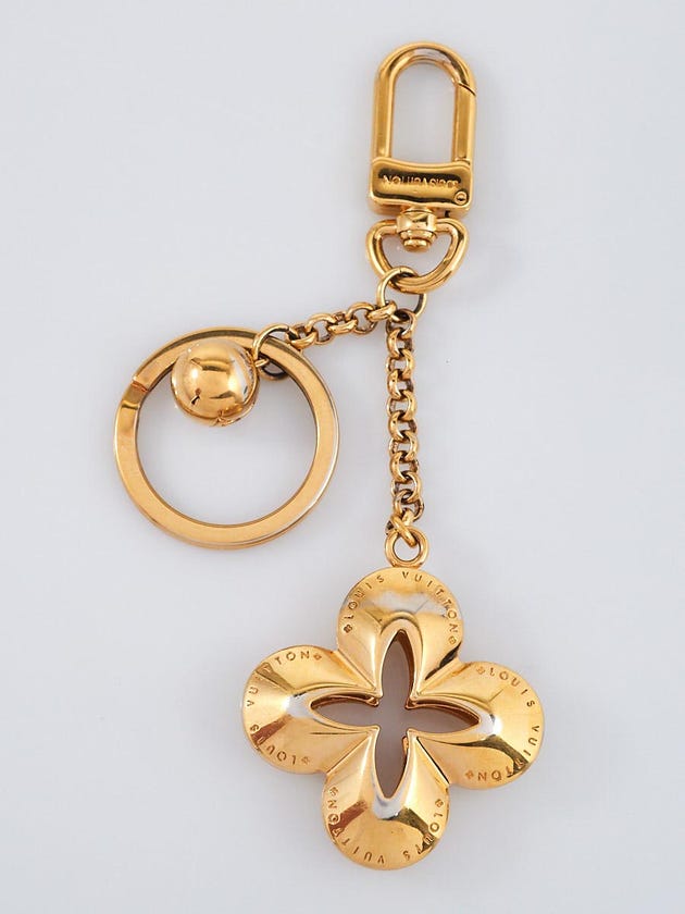 Louis Vuitton Goldtone Metal Eclipse Key Holder and Bag Charm