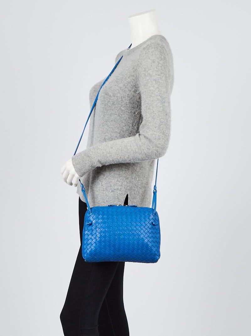 Bottega Veneta Nappa Intrecciato Nodini Crossbody Bag - Blue Crossbody  Bags, Handbags - BOT161094