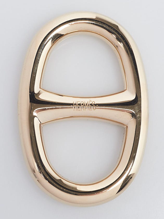 Hermes Gold Permabrass Chain d'Ancre Scarf Ring