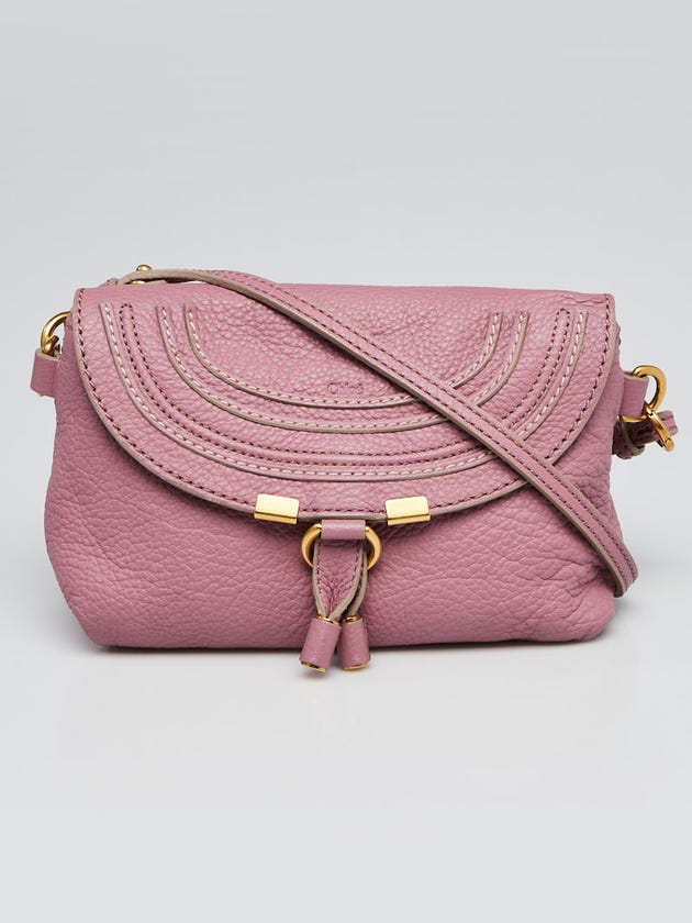 Chloe Light Purple Leather Mini Marcie Crossbody Bag