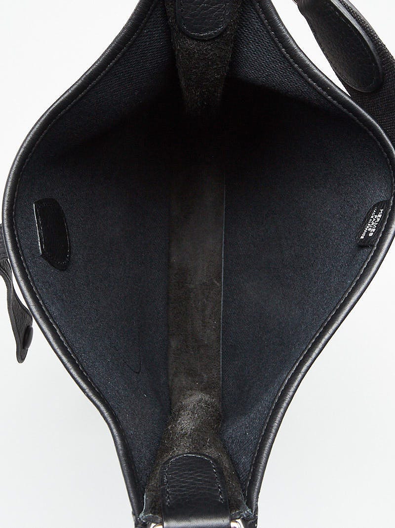 Hermes Black Clemence Leather Evelyne 29 III Bag - Yoogi's Closet