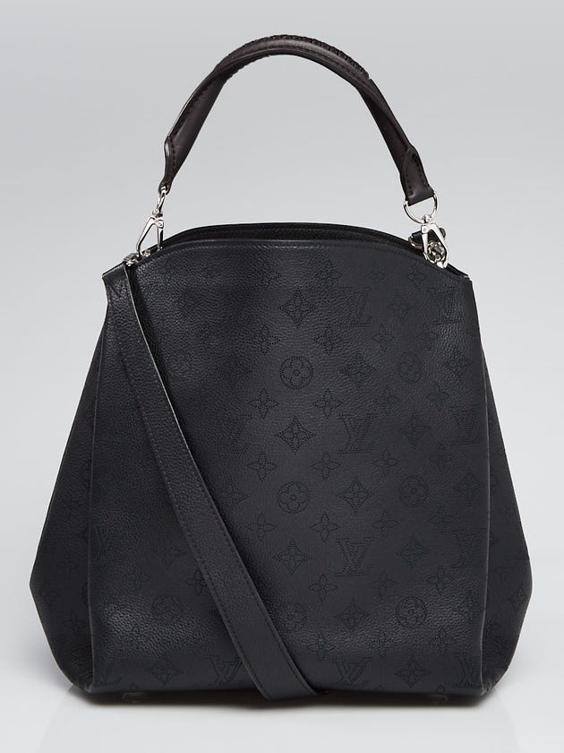 Louis Vuitton Black Monogram Mahina Leather Babylone PM Bag