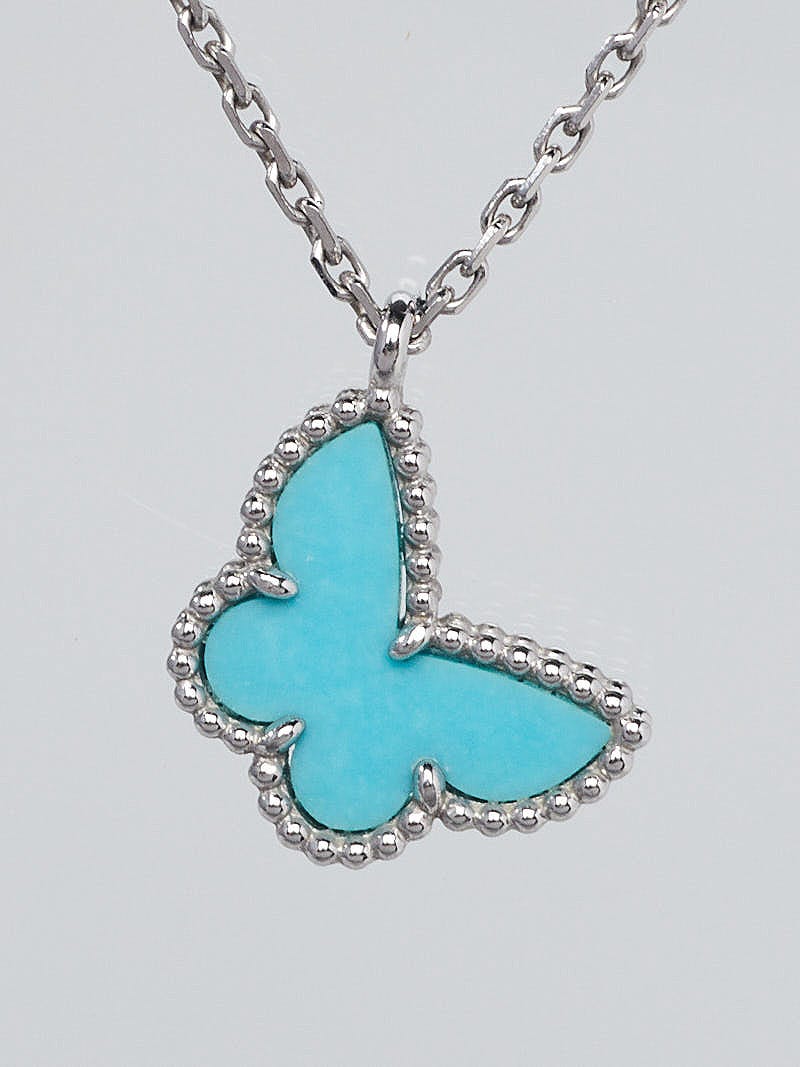 Van Cleef & Arpels Butterfly Necklace Onyx Diamond |