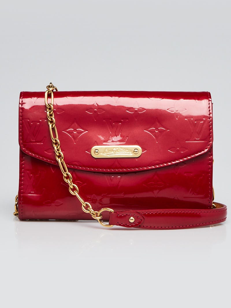 Louis Vuitton - Bel Air Monogram Vernis Leather Chain Clutch Pomme