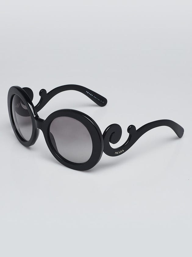 Prada Black Oversized Round Frame Baroque Sunglasses - SPR27N