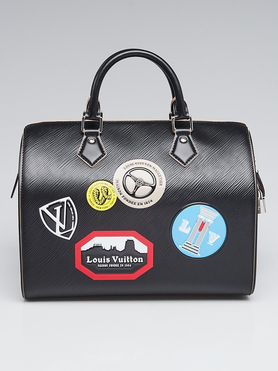 Louis Vuitton Black Epi Leather World Tour Speedy 30 QJB0FZR6KB000