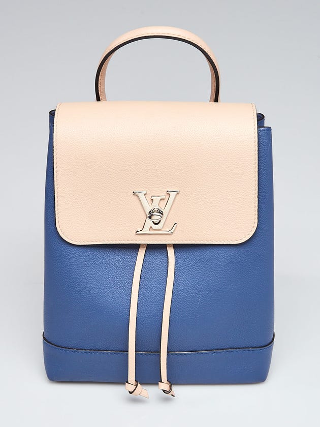 Louis Vuitton Blue/Pink Calfskin Leather Lockme Backpack
