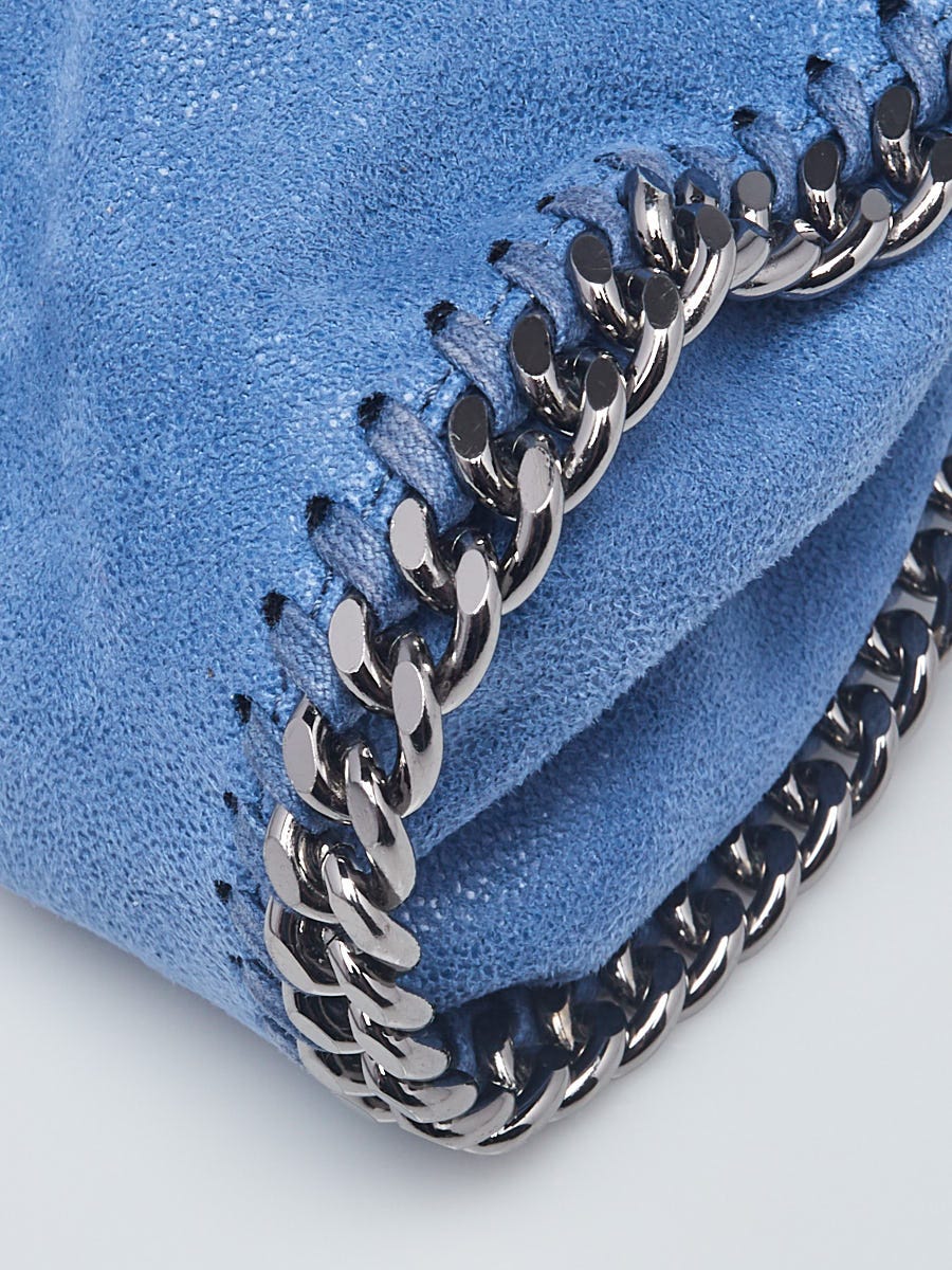 Stella McCartney Light Blue Shaggy Dear Faux-Leather Mini