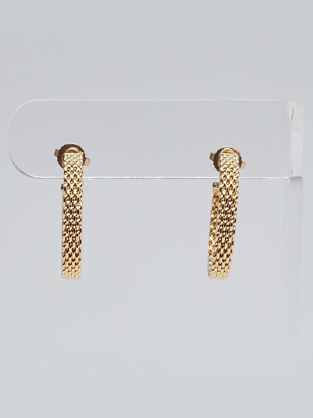 Tiffany & Co. 18k Yellow Gold Somerset Mesh Medium Hoop Earrings