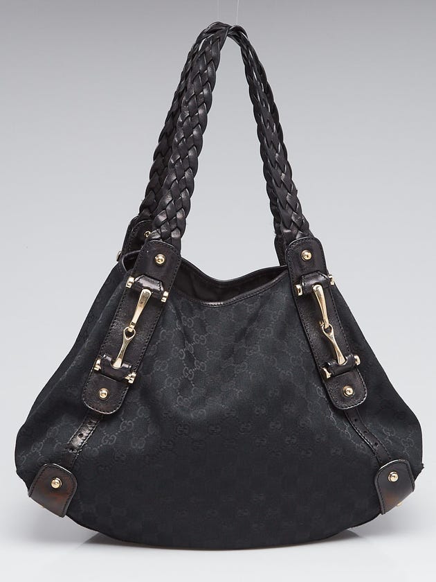 Gucci Black GG Canvas Pelham Medium Shoulder Bag