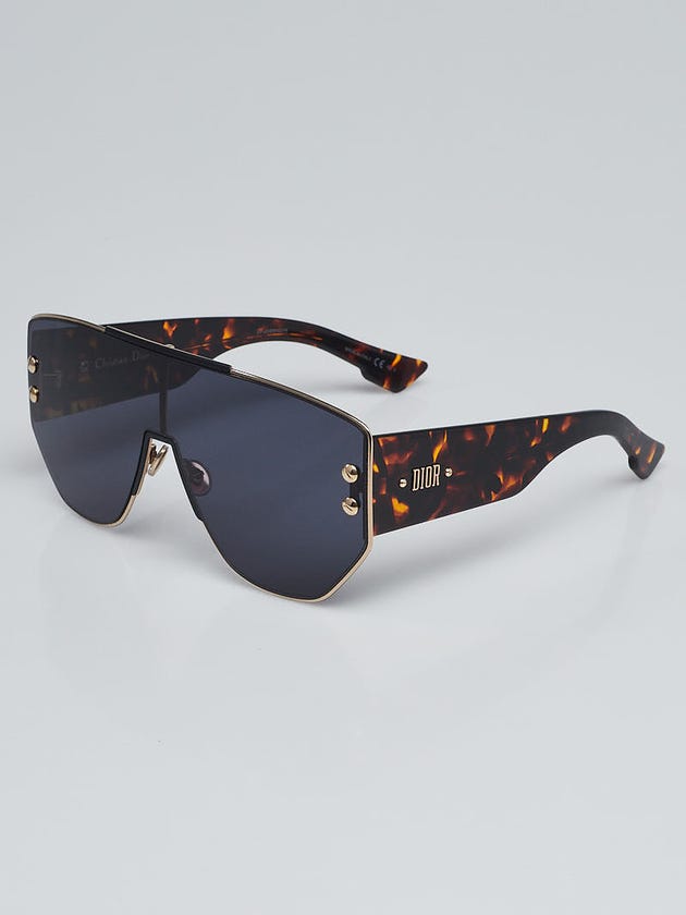 Christian Dior Goldtone Metal and Tortoise Shell Frame Tinted Lenses Addicted 1 Sunglasses