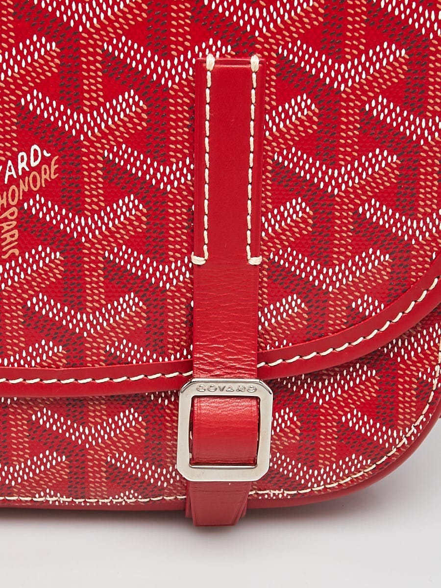 Authentic Goyard Belvedere PM Red Canvas & Leather