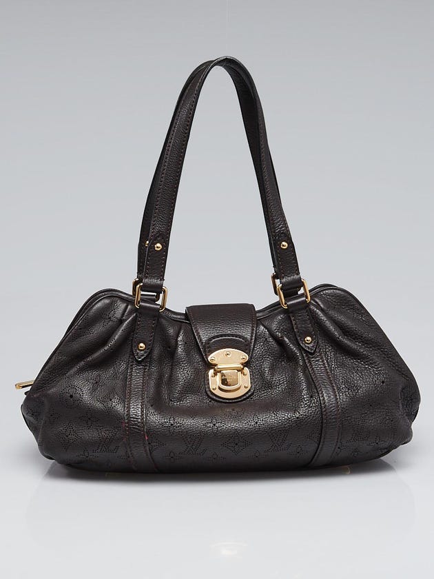 Louis Vuitton Chocolate Monogram Mahina Leather Lunar PM Bag