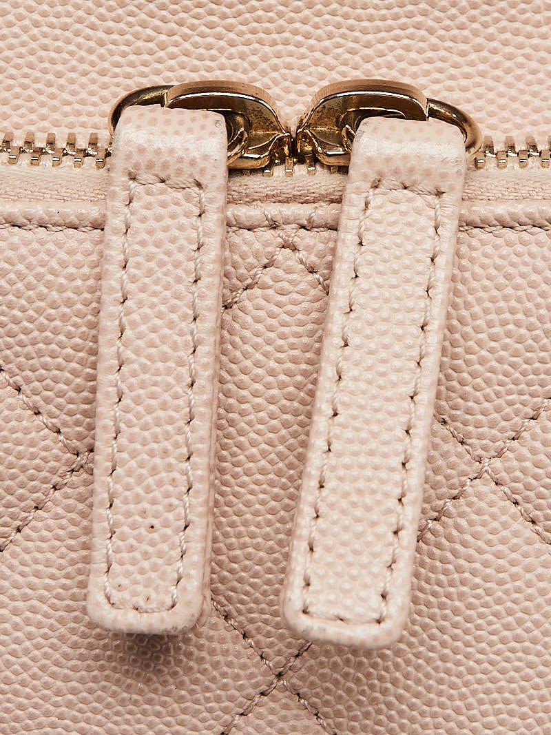 Chanel Beige Quilted Caviar Leather Business Affinity Backpack at 1stDibs