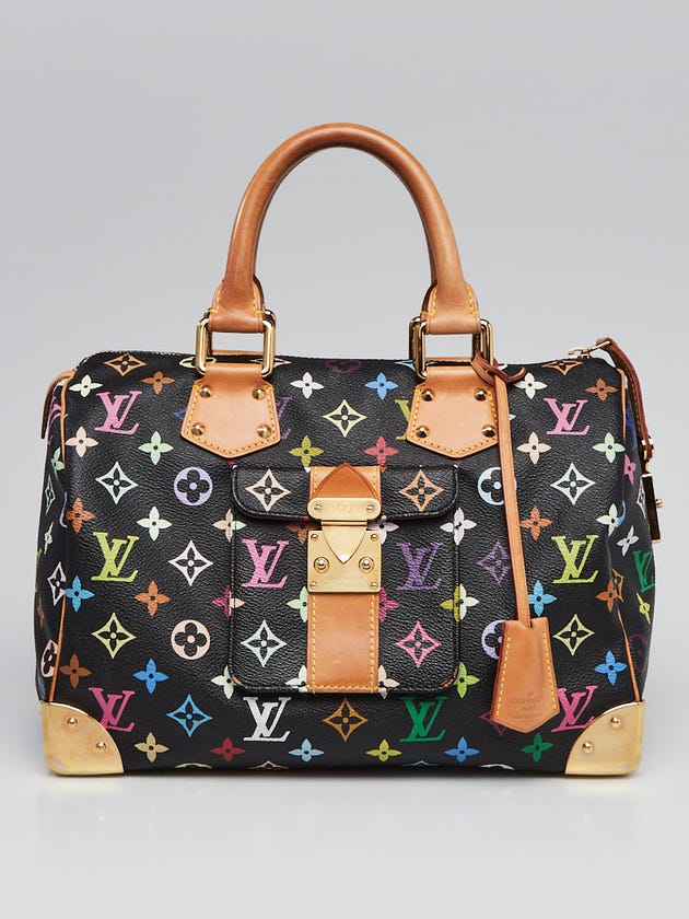 Louis Vuitton Black Monogram Multicolore Speedy 30 Bag