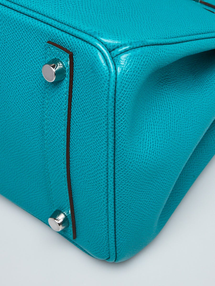Hermès Birkin 30 In Bleu Paon Epsom Leather With Gold Hardware in Green