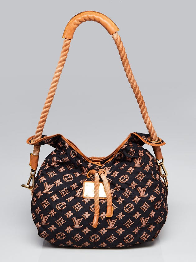 Louis Vuitton Limited Edition Navy Blue Nylon Monogram Bulles MM Bag