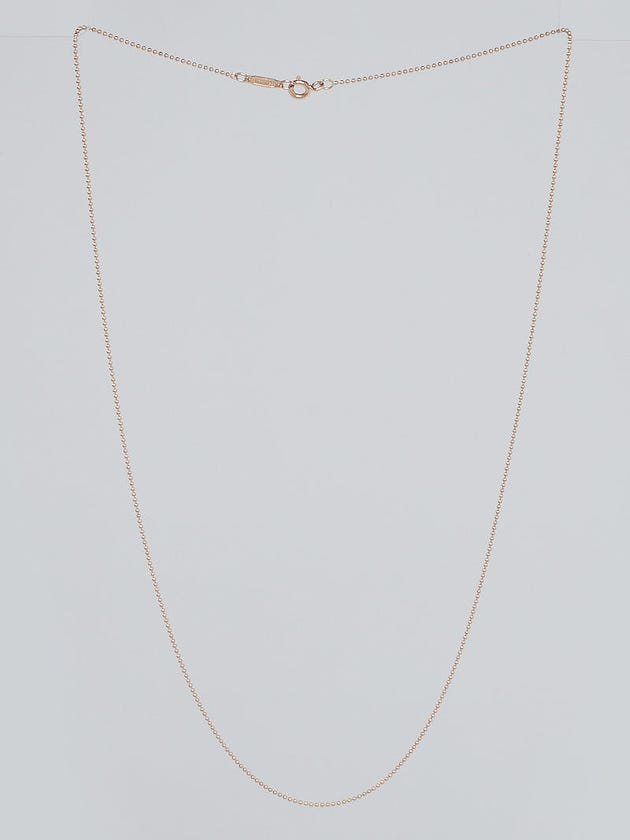 Tiffany & Co. 18k Rose Gold Beaded Chain Necklace