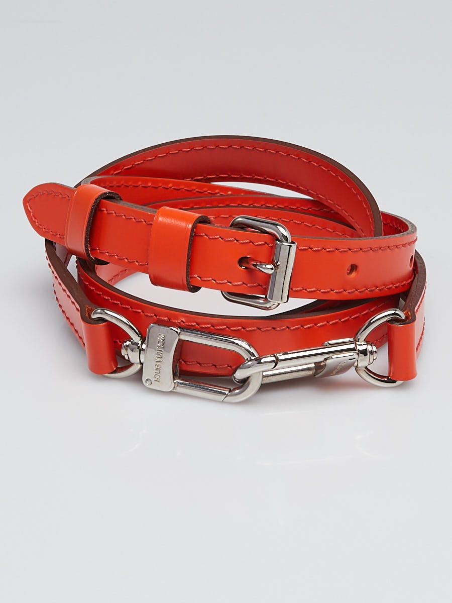 Louis Vuitton Louis Vuitton Red Leather Adjustable Shoulder Strap For